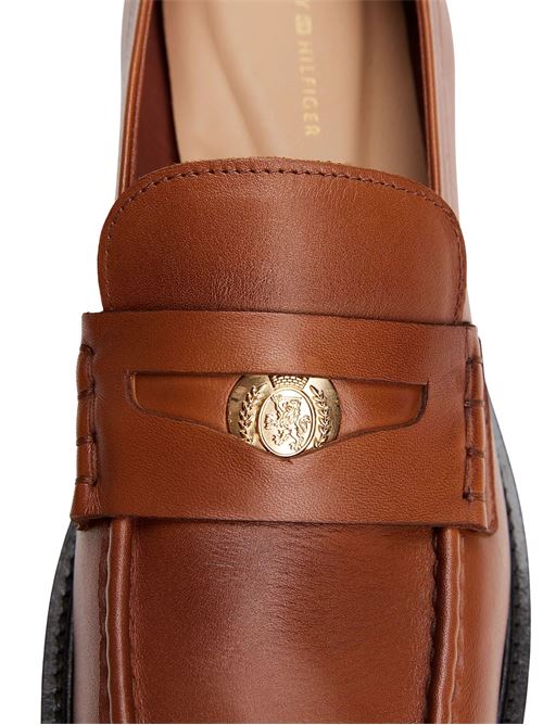 Mocassino donna cannella in pelle Tommy Hilfiger | FW0FW08633GPA